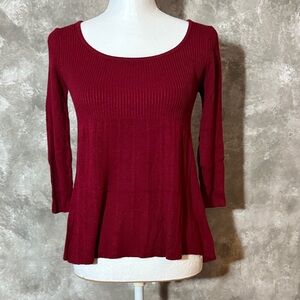 Studio Rich Burgundy Long Sleeve Sweater (Love 14)